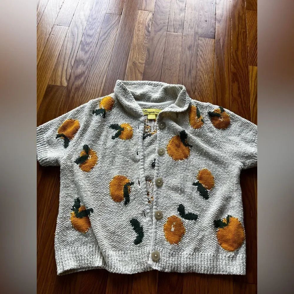 Anthropologie Dylan Mierzwinski Short-Sleeve Collared Cardigan Sweater - Picture 5 of 7